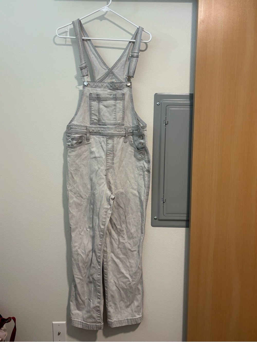 Women's Light Gray Denim Overalls - Classic Bib Jeans